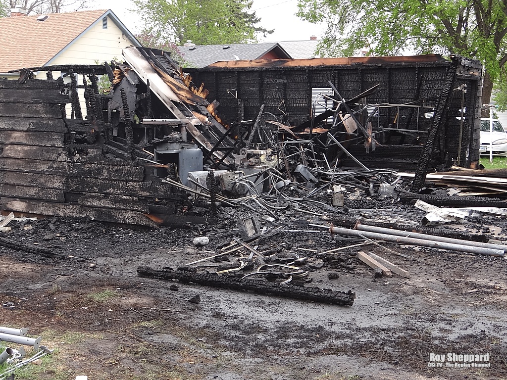 Garage fire May 8, 2015,  1100 block 6 Ave SE Jamestown, ND